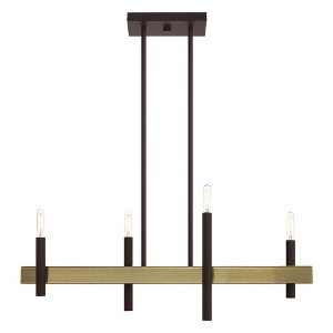 Livex Lighting Denmark 4 - Light Chandelier in  Bronze - 1 of 1