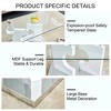 NicBex Modern Fashionable Rectangular Coffee Table with Tempered Glass Top,Special Shape Design MDF Base,Center Table for Living Room - 4 of 4