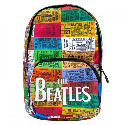 The Beatles Colorful Tickets Mini Backpack by Rocksax