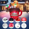Itopfox 6ft Gingerbread Christmas Inflatable Hot Cocoa Mug with LED Lights 1 Piece Outdoor Holiday Decoration for Garden Lawn Patio - 4 of 4