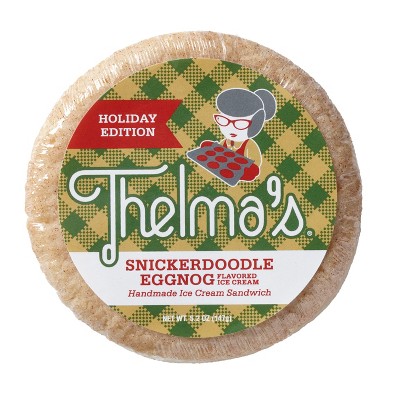 Thelma's Snickerdoodle with Egg Nog Ice Cream Sandwich - 1ct