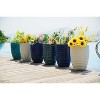 SpassWay 17" Dia Outdoor Indoor Ceramic Planter Pot Decorative Planter with Drainage Hole Patio Flower Pot - 3 of 4
