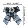 INSPIRE CHIC Women's Pre-Tied Neck Tie Tweed Ribbon Plaid Bowknot Brooch Pin with Rhinestones - 2 of 4