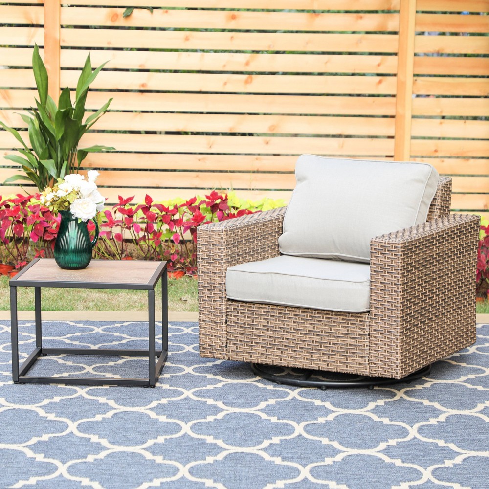2pc Outdoor Conversation Set with Arm Chair & Coffee Table - Captiva Designs