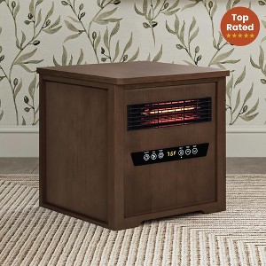 Country Living Infrared Portable Rolling Space Heater with Birchwood Grain Finish - 1 of 4
