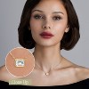 GILDED 1 CTTW Lab-Grown Diamond Bezel Solitaire Pendant, 2.5 Micron 14K Gold-Plated Sterling Silver, Gold Vermeil, 18" Chain, Tarnish-Resistant - 3 of 4