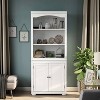 HOMES: Inside + Out Bloomguard Traditional 3 Open Shelf Bookcase with 2 Door Cabinet - 3 of 4