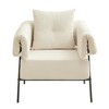 Upholstered Comfy Reading Chair, Modern Velvet Accent Chair with Soft Cushion - 3 of 4