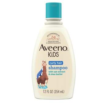 Aveeno Kids' Curly Hair Hydrating Shampoo, Oat Extract & Shea Butter - Gentle Scent - 12 fl oz