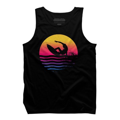 Men's Design By Humans Surfer Waves By clingcling Tank Top