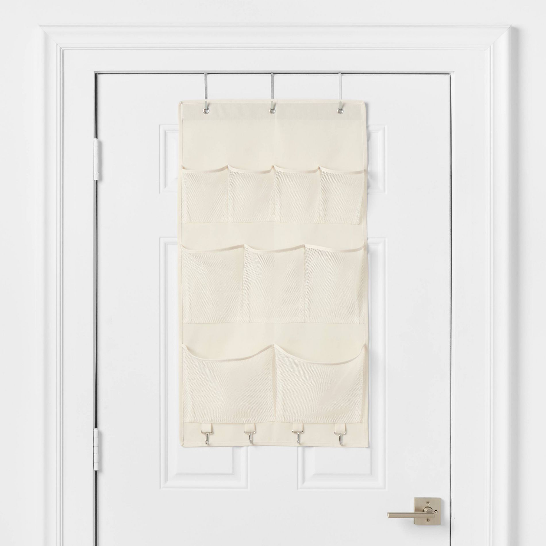 Hanging Closet 9 Pocket Over the Door Organizer Off-White - Brightroom™