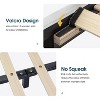 Modern Queen Size Low Profile Platform Bed Frame, Stylish Faux Leather Upholstered Sleigh Bed, Strong Wood Slats Support, No Box Spring Needed - 4 of 4