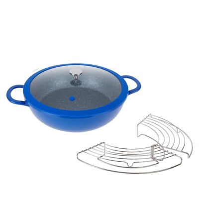 Curtis Stone 4.5QT Cast Aluminum Multi-Pan w/Lid and Rack Refurbished