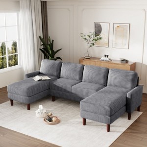 Sponge-Filled Cushion Combo Sofa, Perfect for Living Rooms, Studies, and Open Areas - 1 of 3