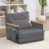 Mjkone Muti-Functional Folding Floor Sofa Bed,3-Seater/2-Seater/1-Seater Lazy Futon Sofa with Pillows,6 Position Adjustable Backrest - 3 of 4