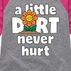 Girls' - Instant Message - A Little Dirt Never Hurt Shirt Tail Raglan Graphic T-shirt - 2 of 4