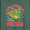 Women's - Teenage Mutant Ninja Turtles - Life Liberty Pursuit Of Pizza Lightweight French Terry Wide Neck Long Sleeve Shirt - 2 of 4
