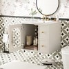 MOEPISY 24 inch Bathroom Vanity Set Wall Mounted for Small Space, Bathroom Cabinet with Ceramic Sink - 2 of 4