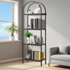 Bookshelf, Arched Bookshelf 5 Tier Bookcase, Industrial Open Book Shelves for Living Room, Modern Freestanding Display Shelving Unit Storage Rack - 2 of 4
