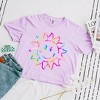 Simply Sage Market Women's Tie Dye Sun Short Sleeve Relaxed Fit Cropped Graphic Tee - XL - Orchid - 3 of 3