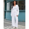 ATHLECHIC Women's Outfits Tracksuits Casual Cropped Hoodie Wide Leg Pants Travel Workout Lounge 2 Piece Sets - 2 of 4