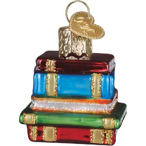 Old World Christmas Blown Glass Ornament for Christmas Tree, Gumdrops (Mini) Collection, Stack of Books - 1 of 4
