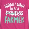 Girls' - Instant Message - Today I Want To Be A Farmer Fitted Short Sleeve Graphic T-Shirt - 2 of 4