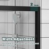 Zeus & Ruta Aluminum Frame Double Sliding Shower Door with 1/4"Clear Tempered Glass, Matte Black Finish - 4 of 4