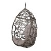 Christopher Knight Home Cayuse Wicker Outdoor Hanging Egg Chair Gray - 3 of 4