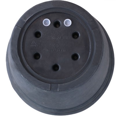 Anjelica Rustic Slate 24" Double-Walled Polyresin Outdoor Planter