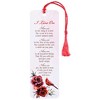 Dicksons Cardinal Roses - I Live On, White/Red 6 x 2 Inch Laminated Cardstock Tassel Bookmark; Pack of 12 - 2 of 2