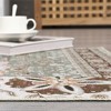 2x6 Area Rug Patchwork Washable Rug Floral Printed Vintage Distressed Rug - 3 of 4
