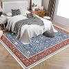 Fulvari Washable Area Rugs for Living Room,Vintage Rugs for Bedroom,Soft Low Pile Area Rug with Rubber Backing for Home Office - 3 of 4