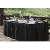 Crown Display 6 Pack Disposable Plastic Tableskirts - 29" X 14 Ft Black ...