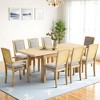 84" Rustic Extendable 9-Piece Dining Table Set with 24" Removable Leaf, 6 Upholstered Armless Chairs and 2 Arm Chairs for Dining Room or Kitchen - 2 of 4