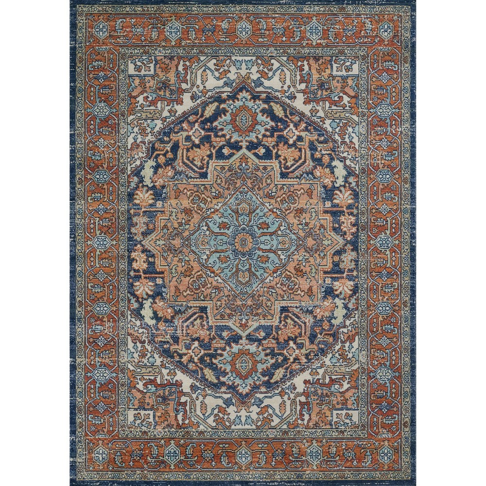 Lillhan Aria Accent Rug Navy