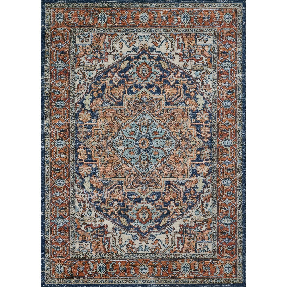 2'x3' Lillhan Aria Accent Rug Navy - Momeni