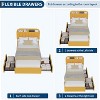 Platform Bed Frame,Kids Bed Frame with Storage Headboard, 2 Rolling Drawers, Noise Free Bedframe, No Box Spring Needed,Yellow - 4 of 4