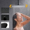 ALEXOUNCeiling Mount Round Shower Combo Set with 10" Rain Shower head and Handheld Shower Head Set with Pressure Balancing Valve - 2 of 4