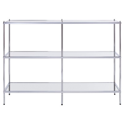 Benton Glam Mirrored Console Table - Chrome - Aiden Lane