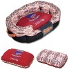 Touchdog 70s Vintage-Tribal Ultra-Plush Rectangular Rounded Dog Bed - 4 of 4