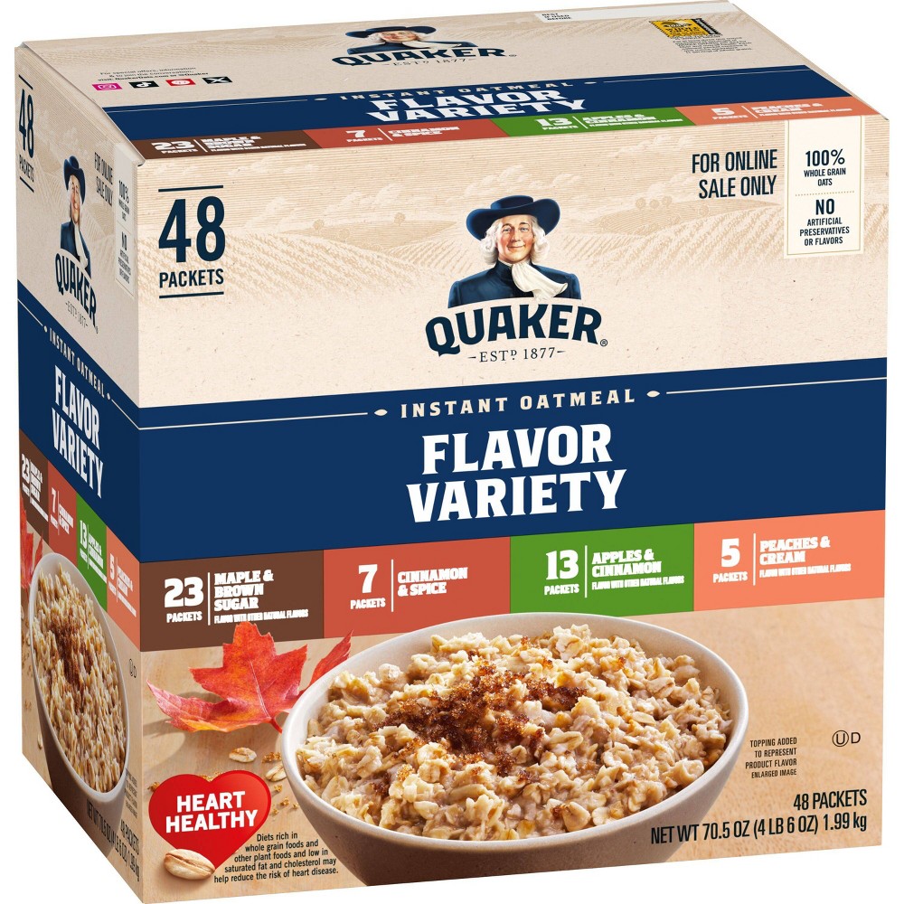 BEST IF USED BEFORE/FEB/11/2025)) Quaker Instant Oatmeal Variety Pack - 70.5oz / 48ct