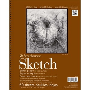 Strathmore 400 Series Sketch Paper Pad, Side Wire Binding, 50 Sheet, 9x12 inch, 1 Count - 1 of 1