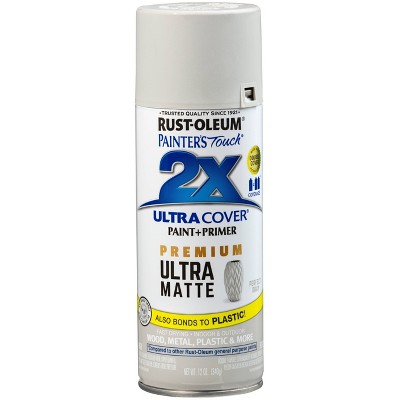 Rust-Oleum 12oz 2X Painter's Touch Ultra Cover Matte Spray Paint Gray