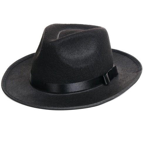 Halloweencostumes.com One Size Fits Most Men's 1920's Black Fedora Hat ...