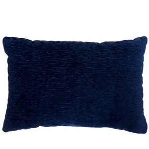 Solid Lumbar Throw Pillow Navy - Threshold , Blue