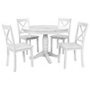 NicBex Modern 5-Piece Dining Set, Marble-Style Round Table with 4 Solid Wood Chairs, Kitchen Table Set for 4 - 4 of 4