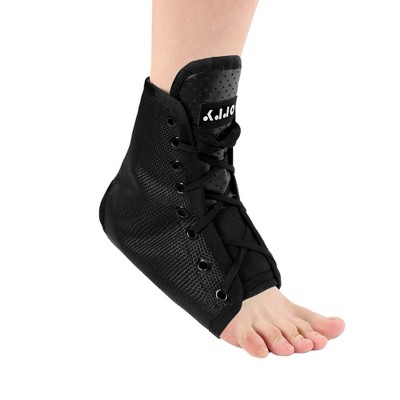 Orry Support Ankle Brace with Laces - Adjustable Ankle Brace - Reduces Joint Instability, Alleviates Chronic Pain - One Size (Black)