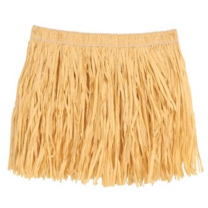 Beistle Child Mini Hula Skirt, 22"W x 12"L, (3/Pkg) Beige - 1 of 4