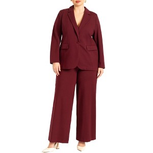 ELOQUII Women's Plus Size The Ultimate Stretch Wide Leg Pant - 1 of 4